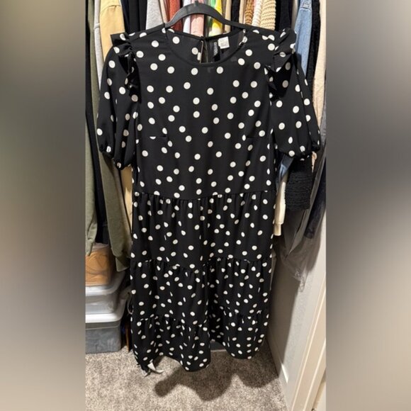 H&M Black and White Polka Dot Maxi Dress - Picture 4 of 5
